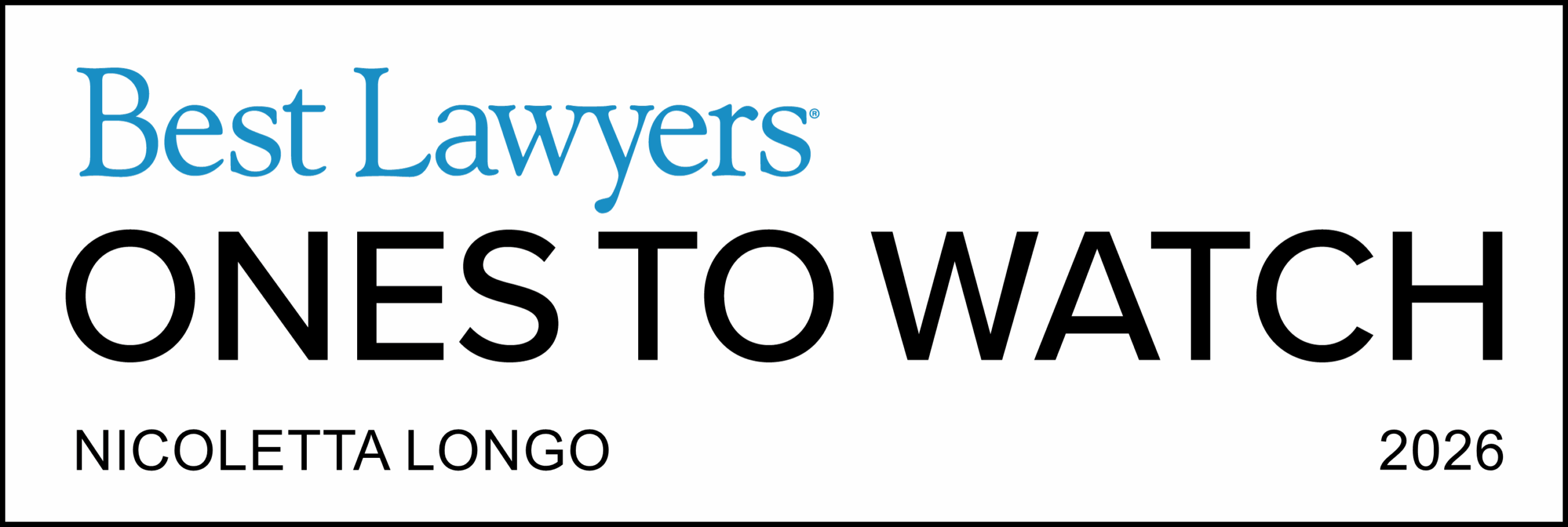 Ones To Watch - Lawyer Logo (2)- Nicoletta Longo Attorney Melanie Foxx - Turco Legal Newburyport Newton Boston Andover Divorce Lawyer