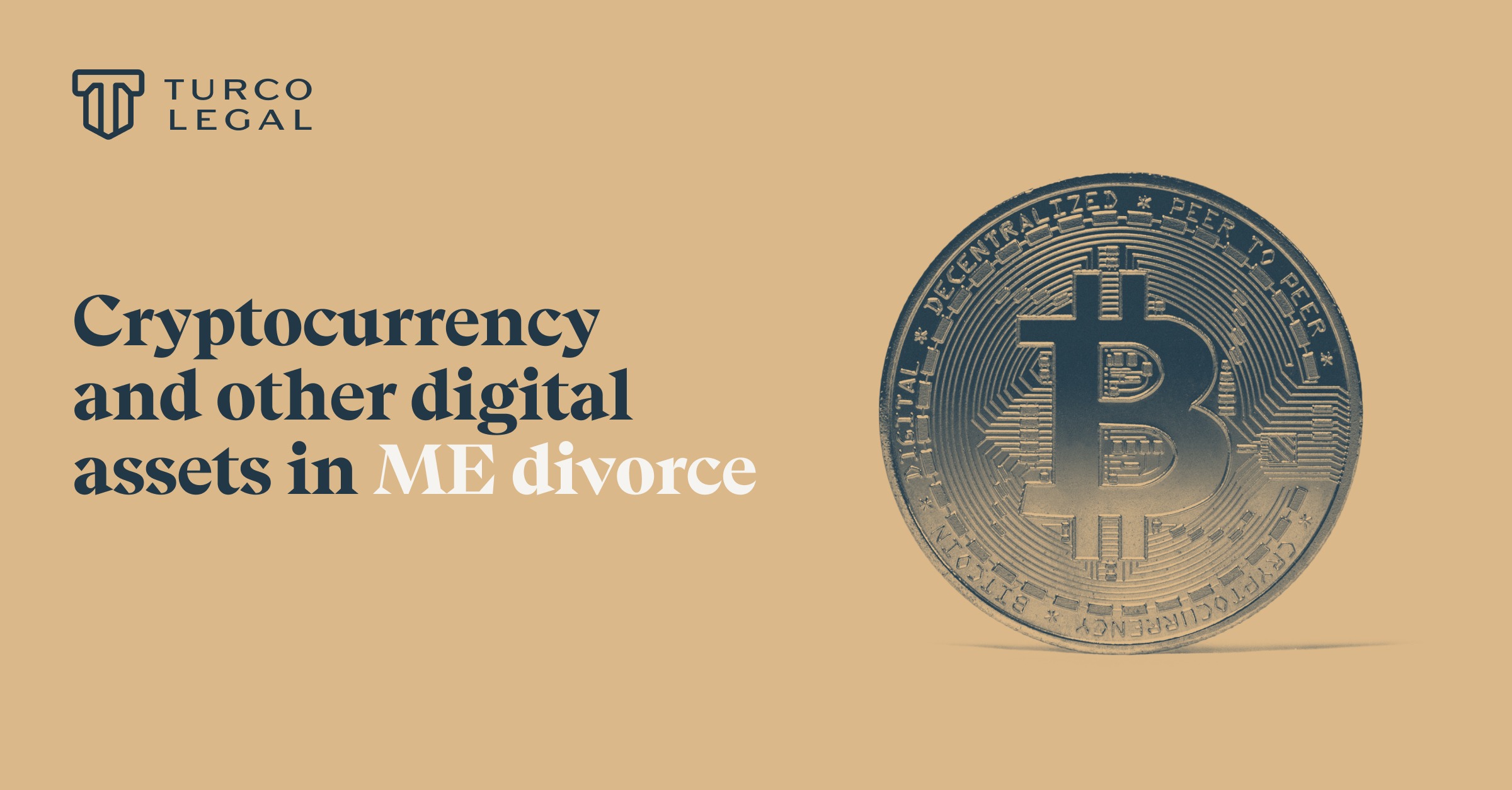 Cryptocurrency and digital assets in Maine divorce featuring a Bitcoin coin